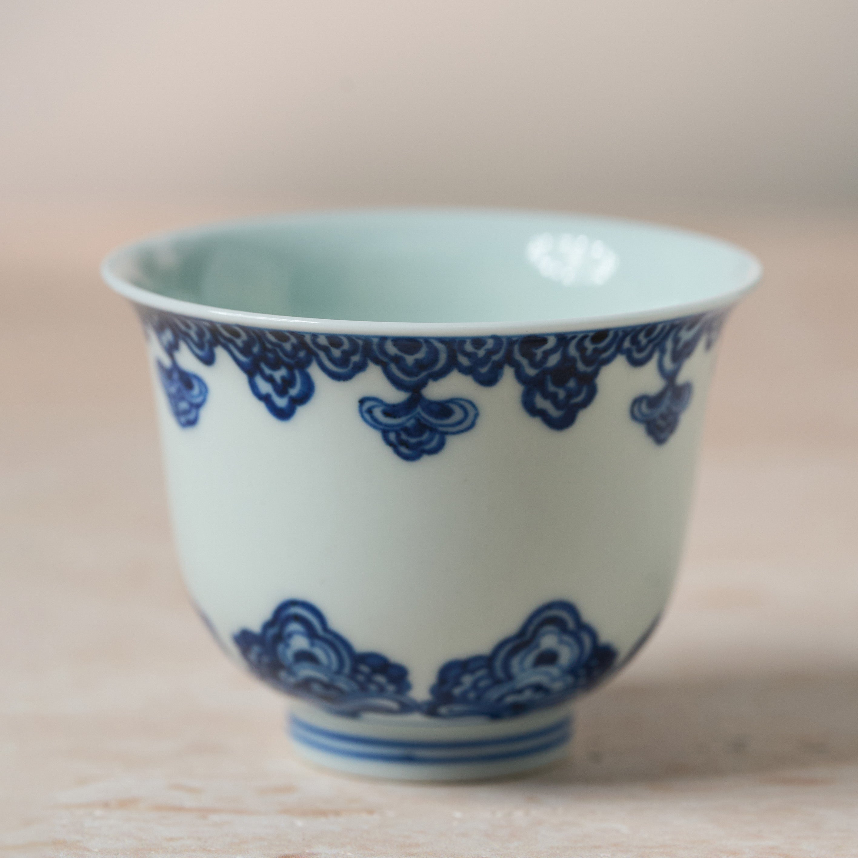Baoxiang Floral Blue-and-White Porcelain Tea Cup