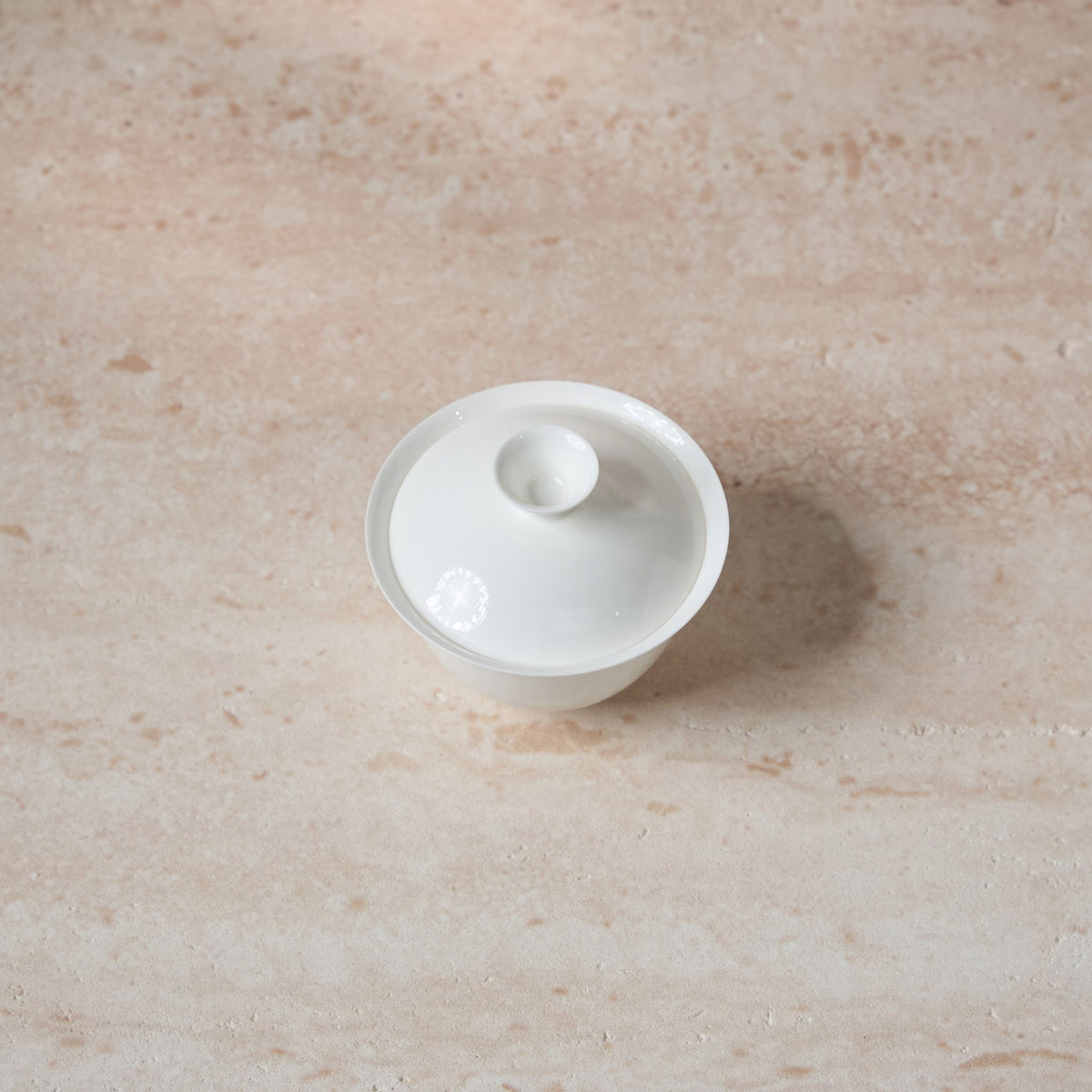 Top view of Eggshell Bone China Gaiwan