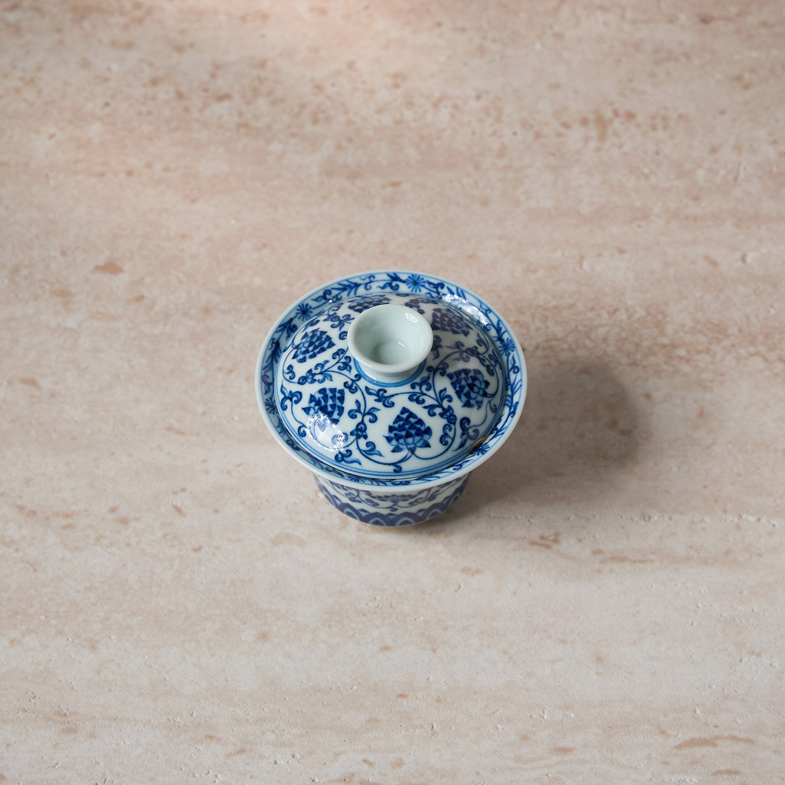 Eight Treasures & Scrolling Lotus Porcelain Gaiwan