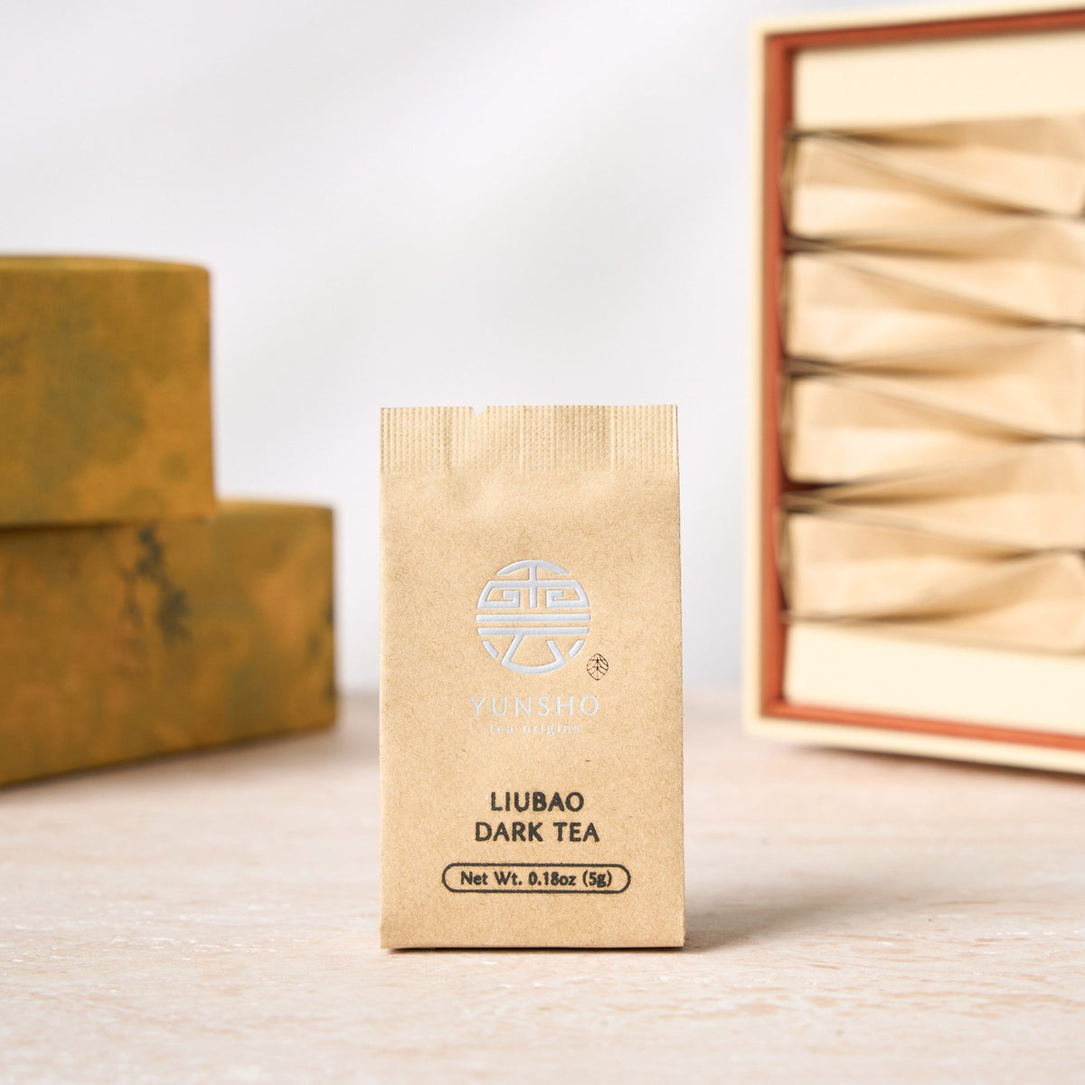 Individual sachet packaging for Liubao Tea