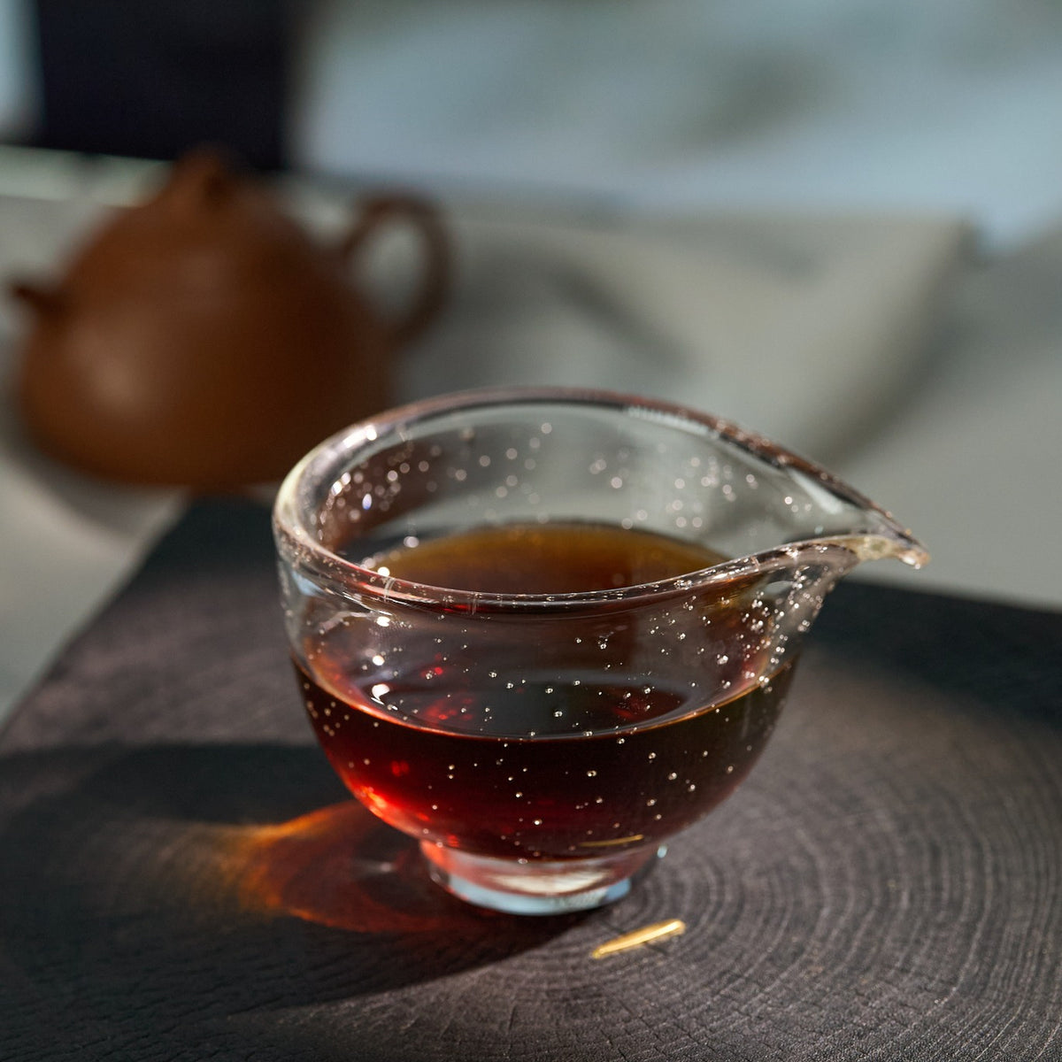 Styled tea scene featuring Liubao Tea
