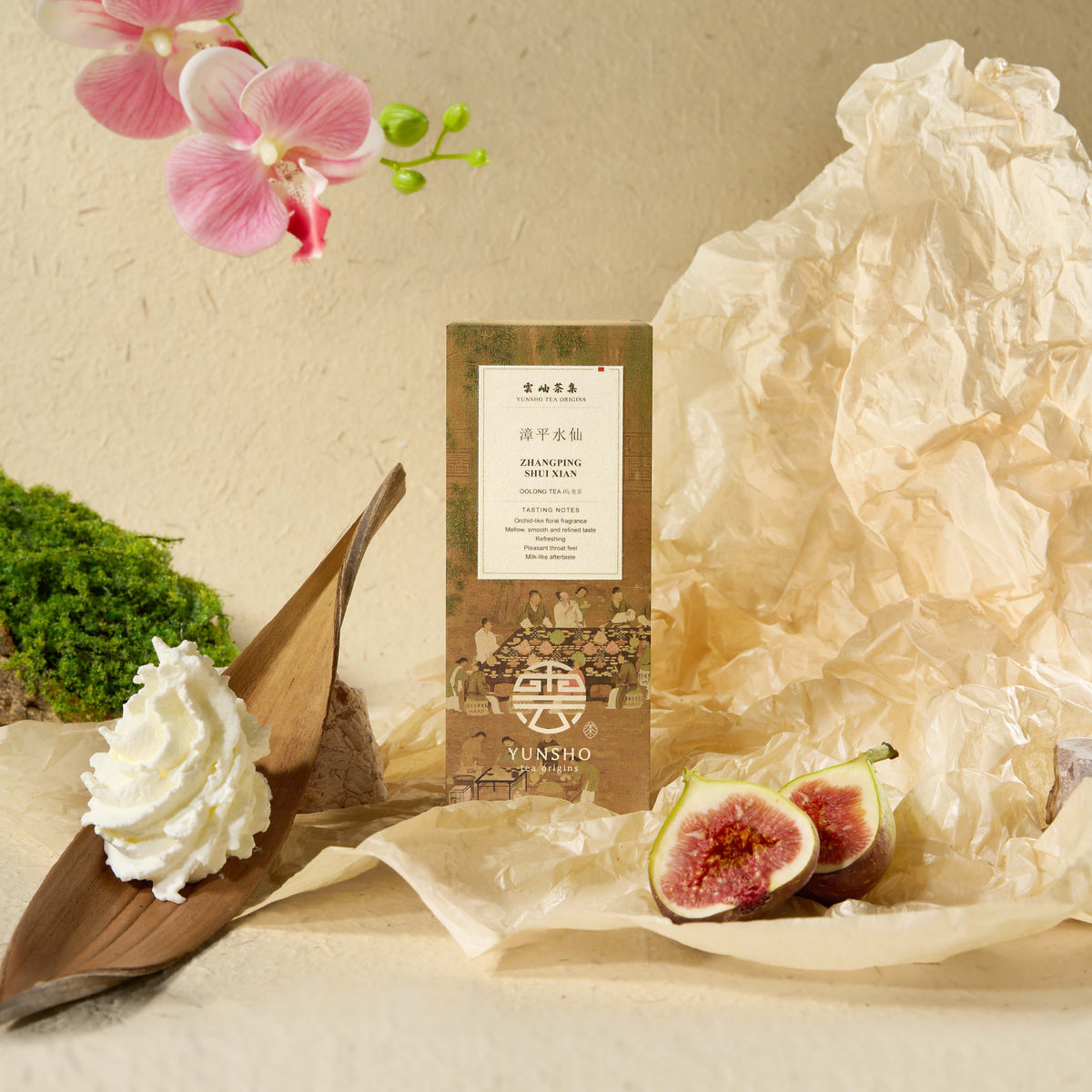 zhangping shui xian oolong tea Tasting Pack with visual references to its tasting notes