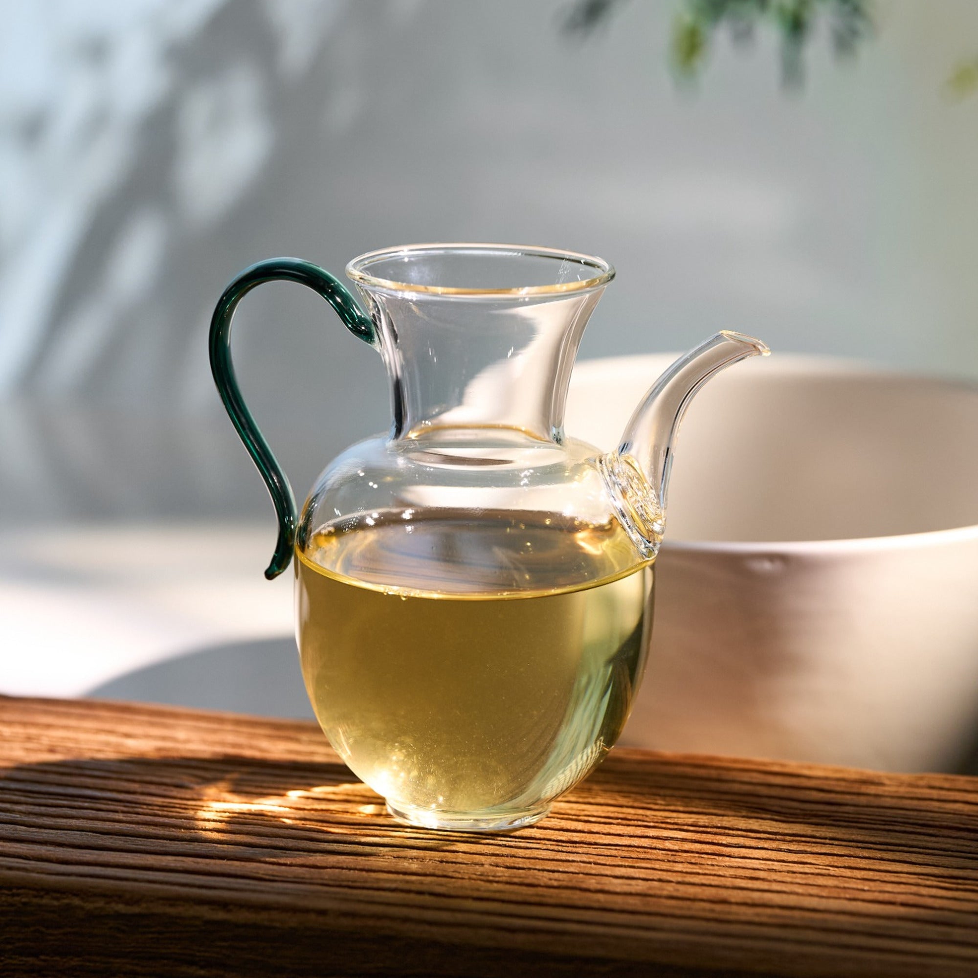 Styled tea scene featuring Anji Bai Cha Green Tea