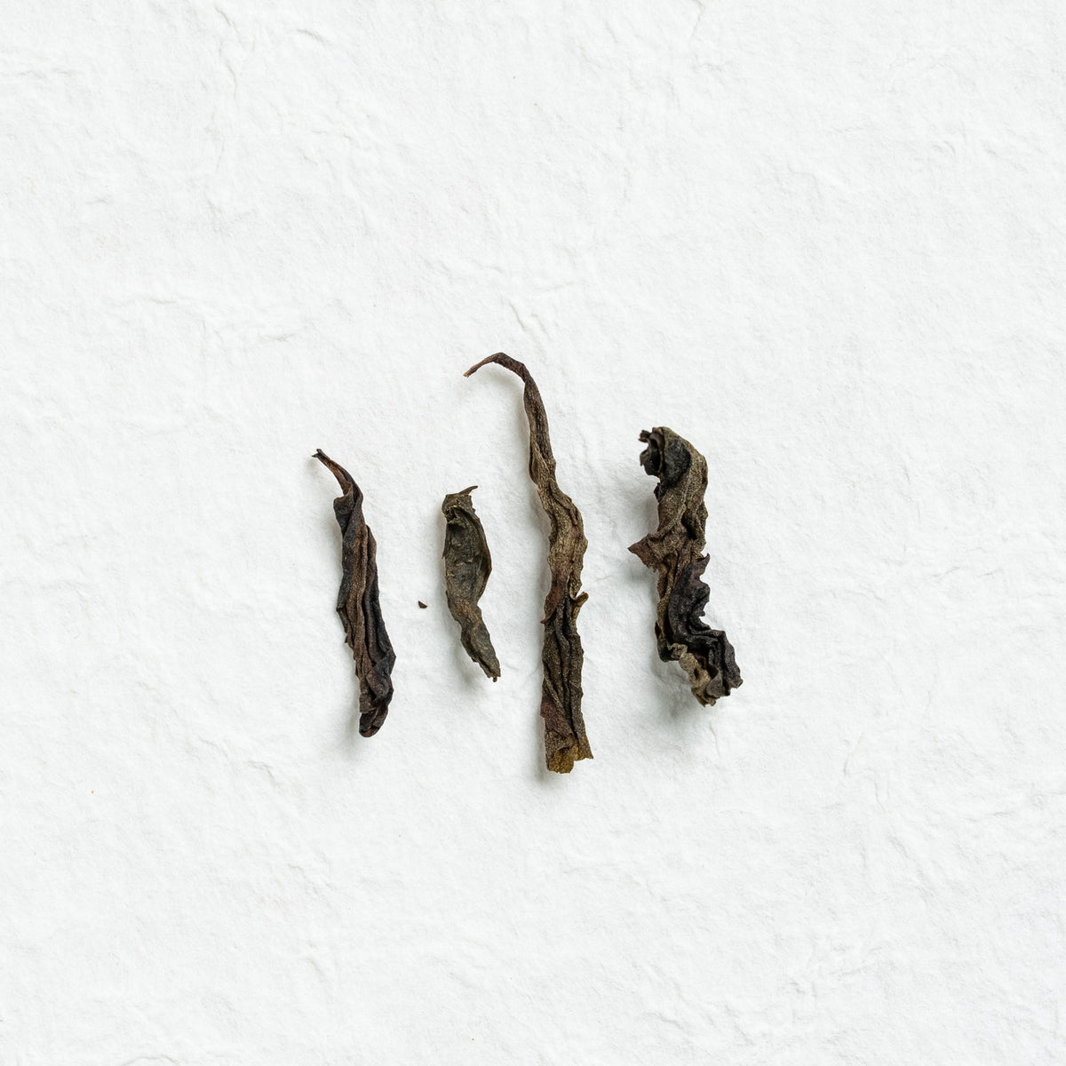 Close-up of Auspicious Aroma Wuyi Rock Tea loose tea leaves