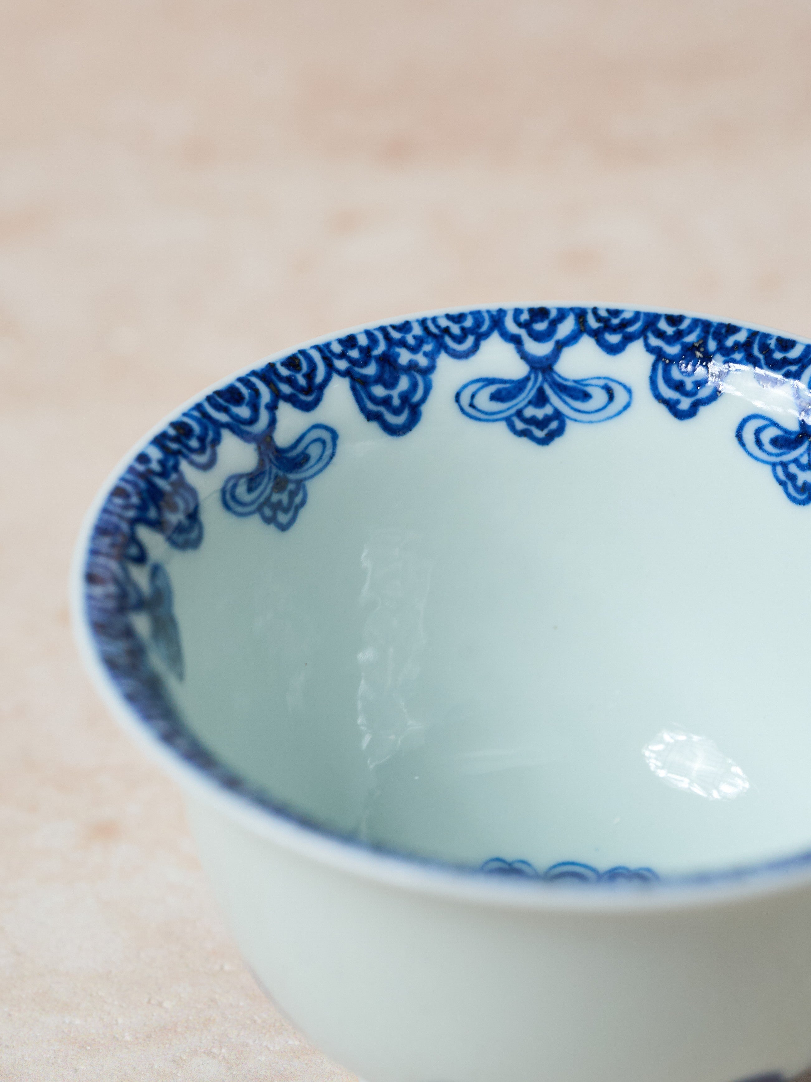 Baoxiang Floral Blue-and-White Porcelain Tea Cup