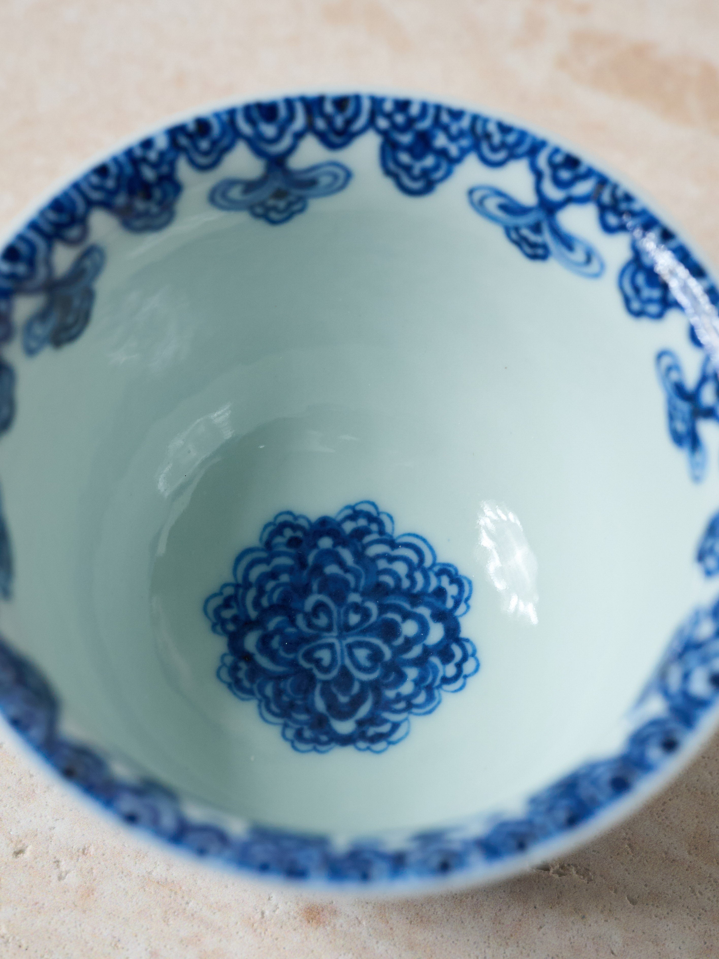 Baoxiang Floral Blue-and-White Porcelain Gaiwan