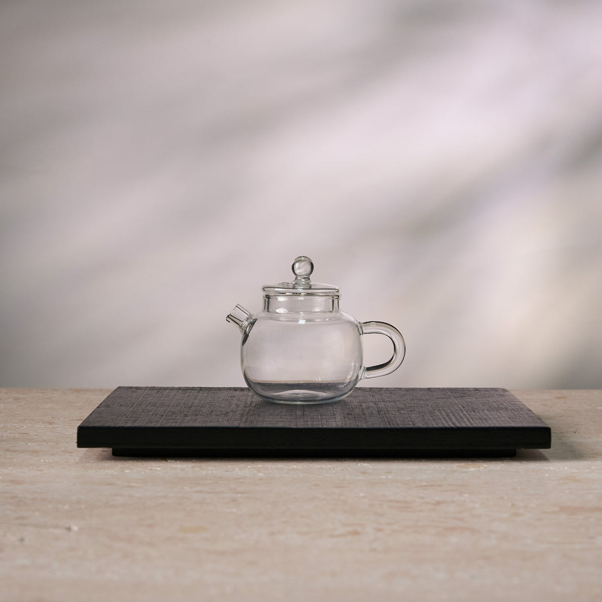 Front view of Glass Gongfu Teapot