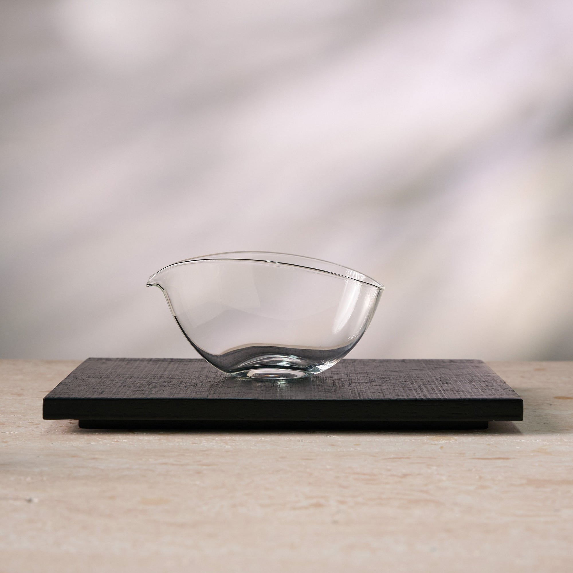 Front view of Leaf Boat Glass Fairness Pitcher