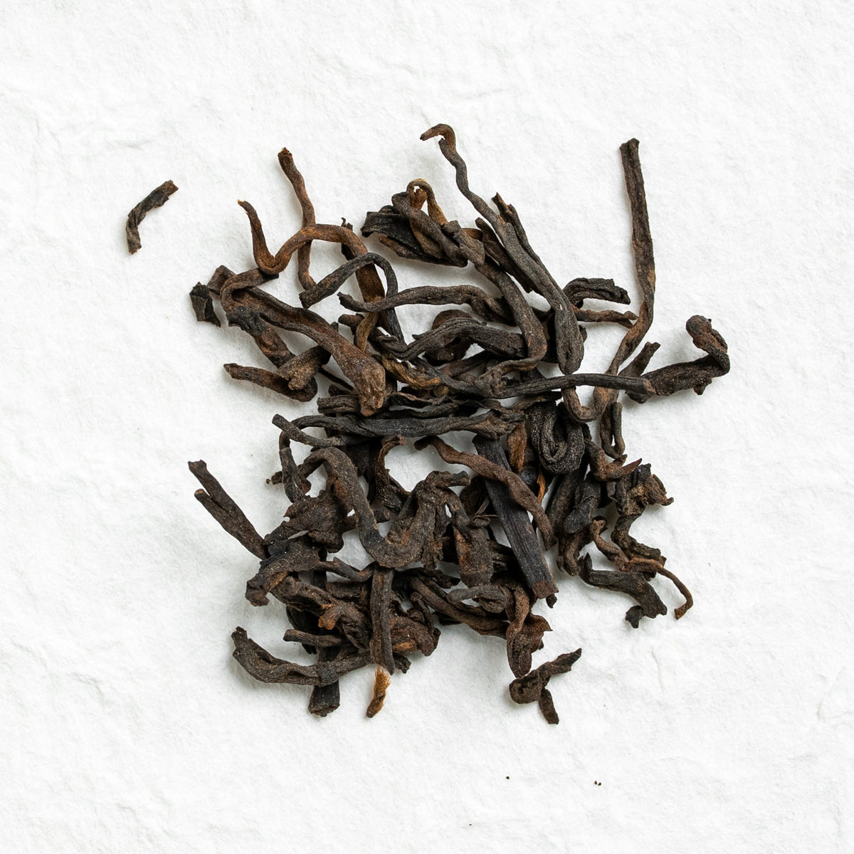 Dry loose leaves of Liubao Tea