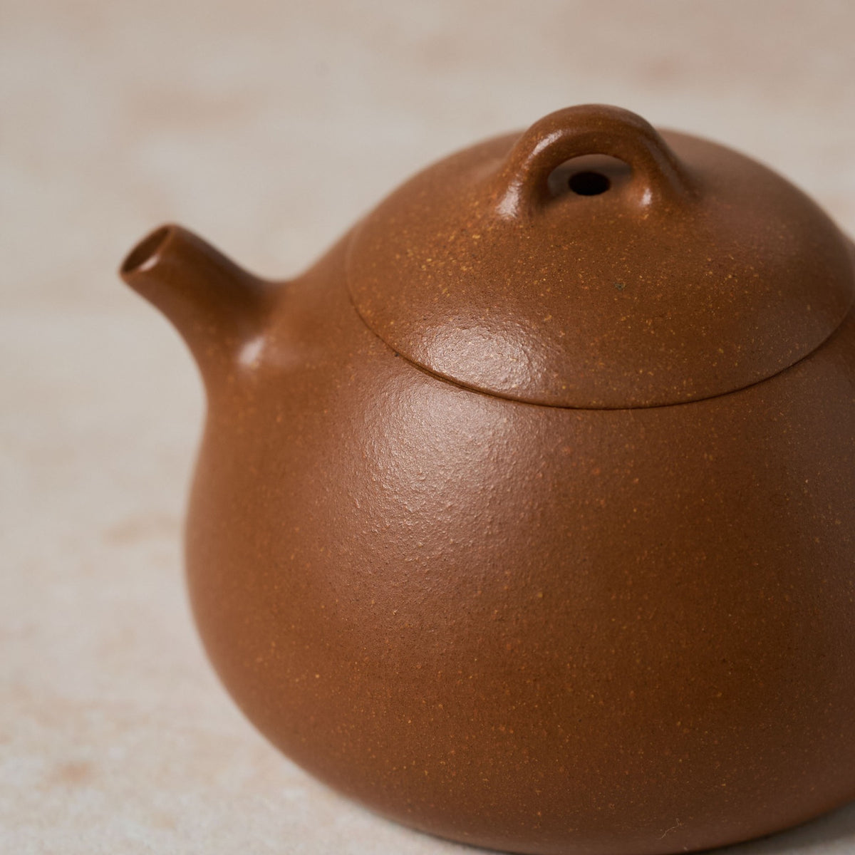 Spout and lid detail of Qin Weight Yixing Zisha Teapot