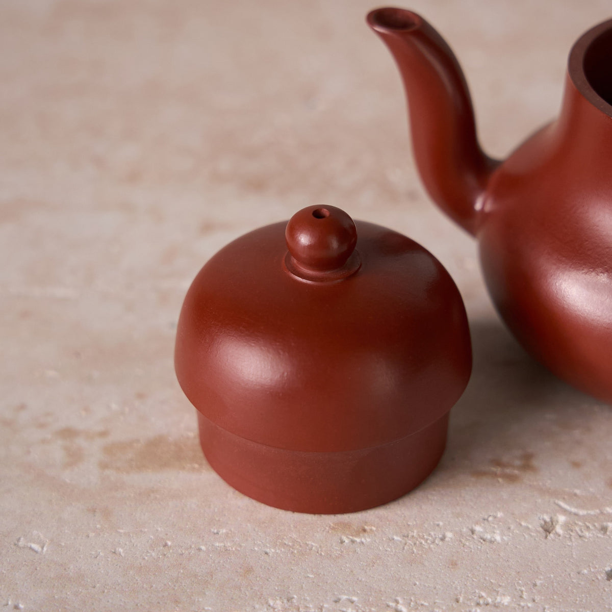 Lid and body detail of Siting Chaozhou Zhuni Hand-Thrown Teapot