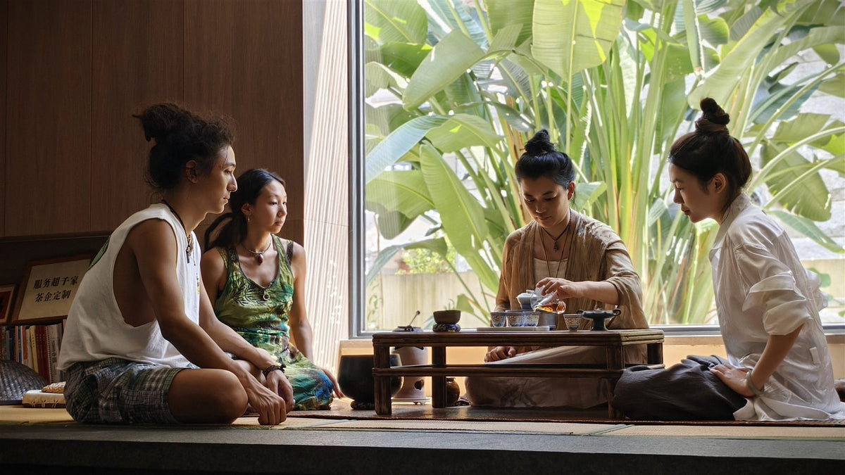A Yunsho Tea experience in a garden setting.