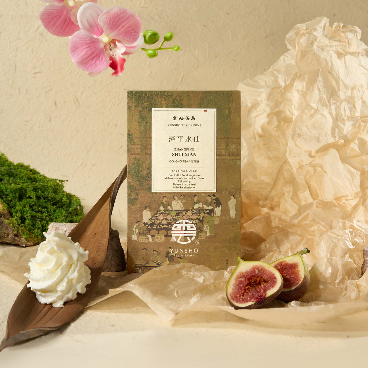 zhangping shui xian oolong tea Classic Box with visual references to its tasting notes